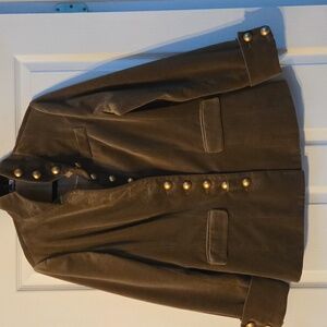 Sumptous Deep Taupe Military Style High Fashion Jacket